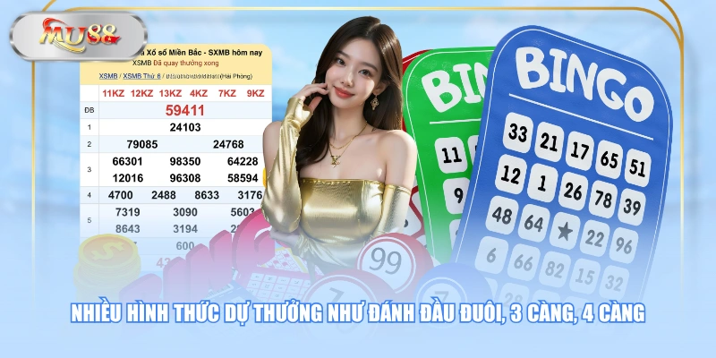Nhiều hình thức dự thưởng như đánh đầu đuôi, 3 càng, 4 càng